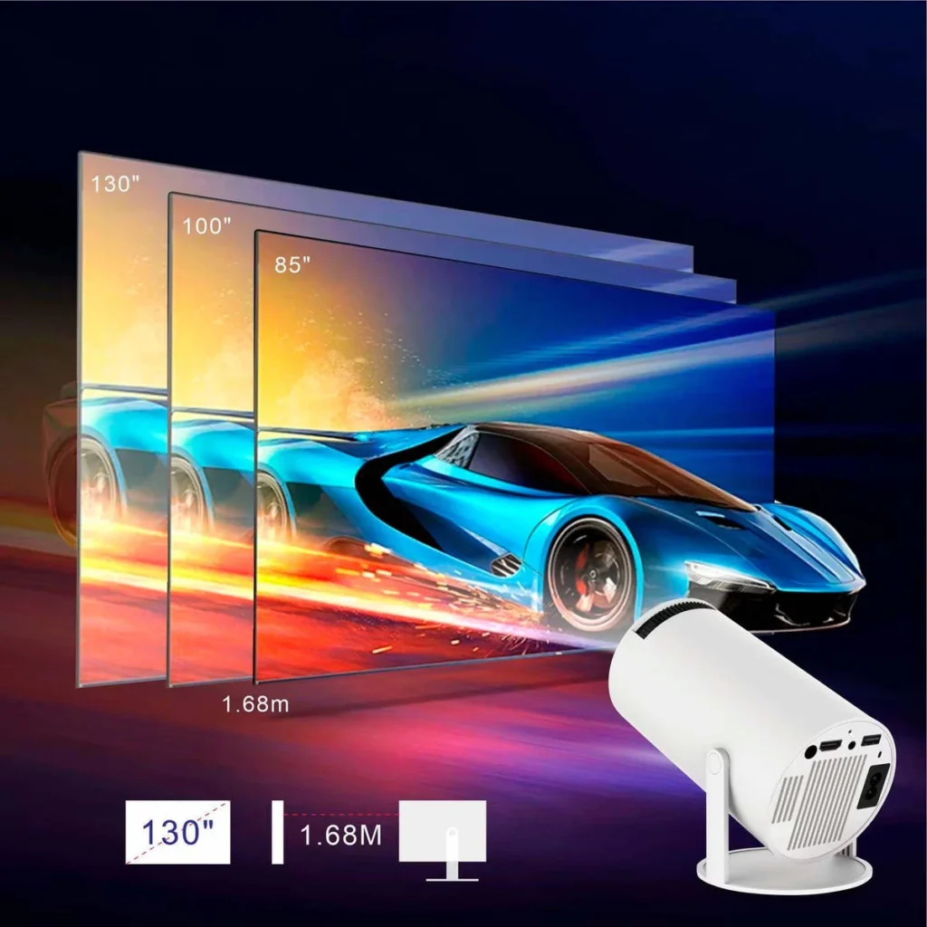 Смарт-проектор HY300 PRO MAX з двома джойстиками Android 11, до 130 дюймів