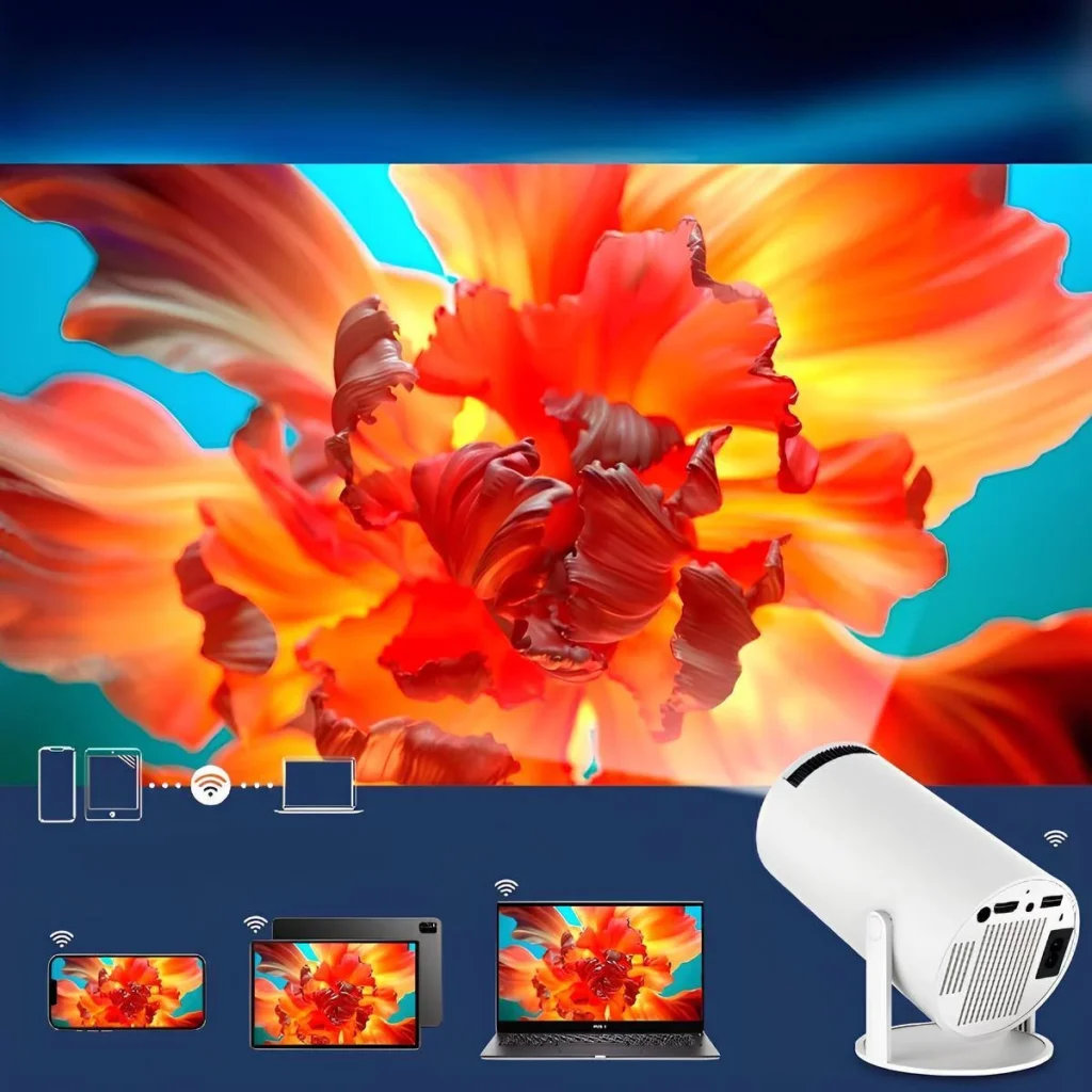 Смарт-проектор HY300 PRO MAX з двома джойстиками Android 11, до 130 дюймів