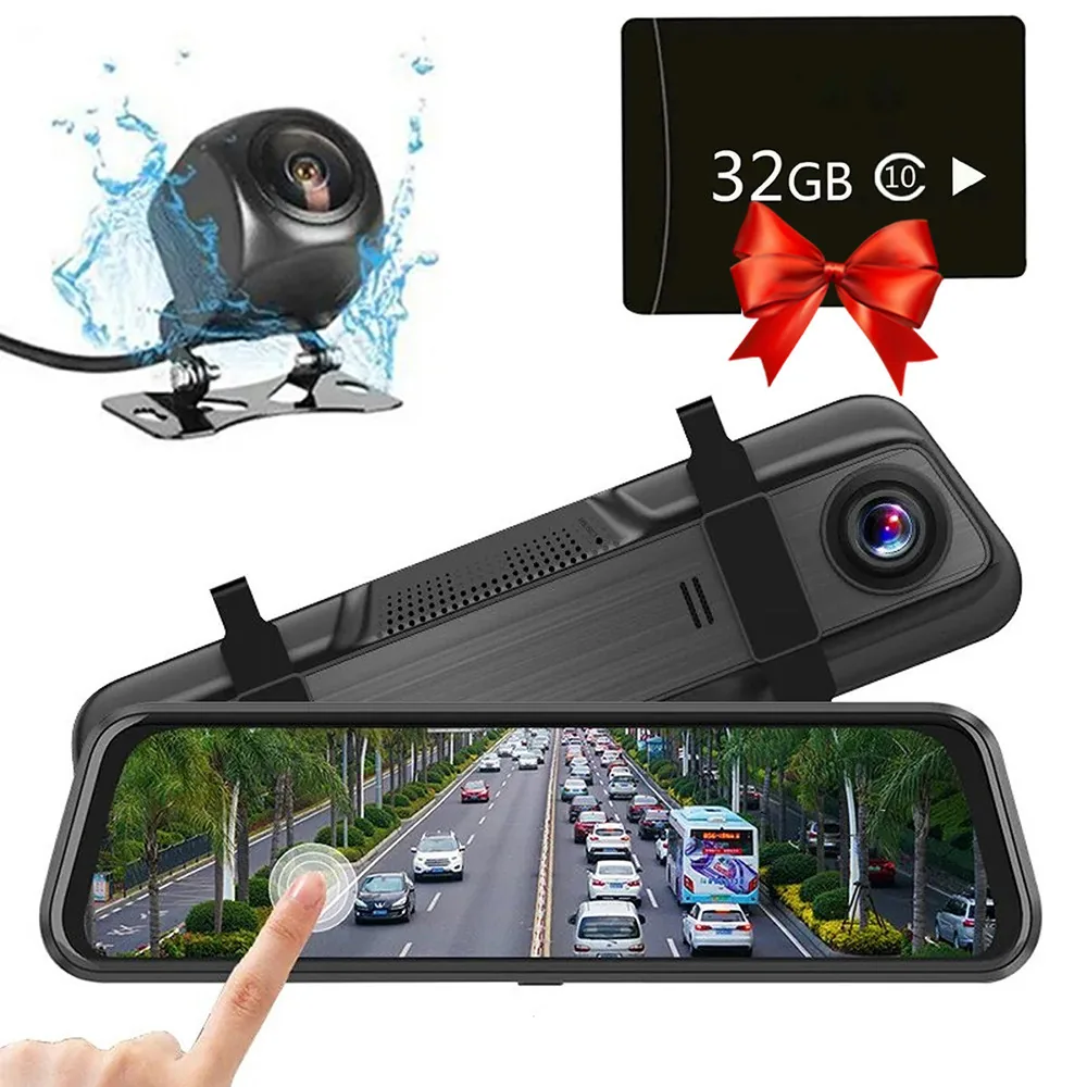 Відеореєстратор дзеркало H90 H02 + карта пам’яті на 32 GB (автомобільний відео реєстратор)